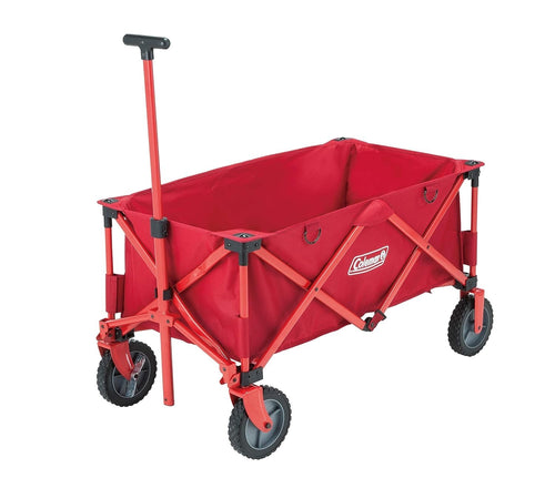 Red Coleman Folding Camping Wagon Heavy Duty Collapsible Festival Cart w/ Bag