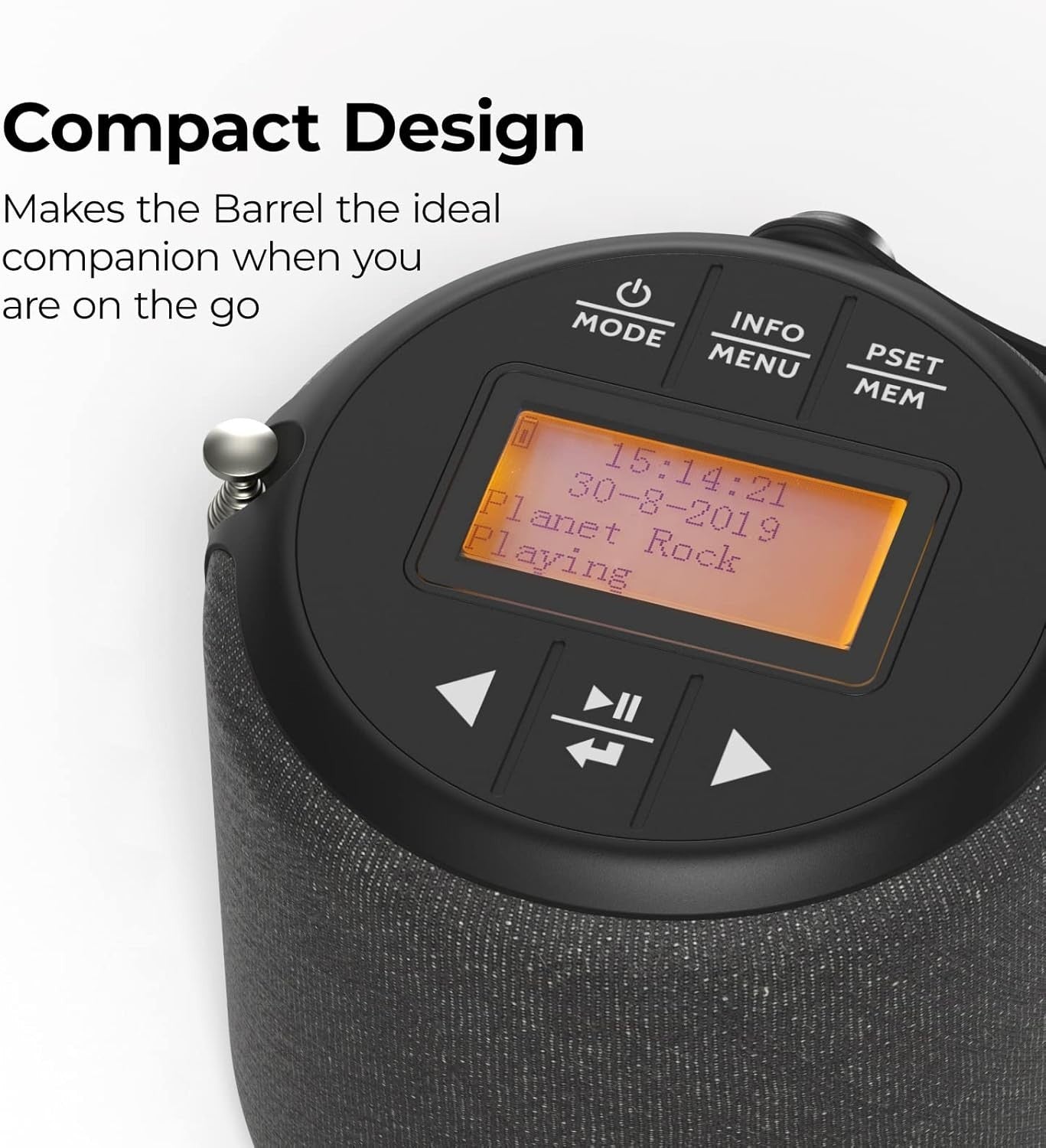 Portable DAB/DAB+ FM Radio Bluetooth 5W Speaker IPX4 Splashproof