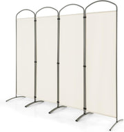 4 Panel Cream Folding Room Divider Privacy Screen for Bedroom Office 188cm High