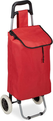 Folding Shopping Trolley with Removable 28L Grocery Bag Lightweight