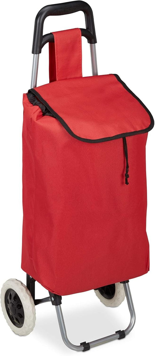 Folding Shopping Trolley with Removable 28L Grocery Bag Lightweight