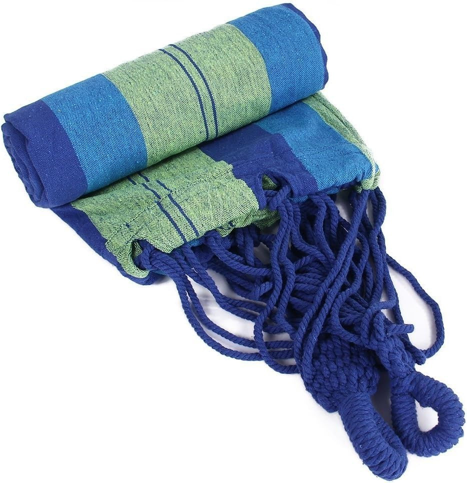 Outdoor Brazilian Cotton Hammock Double 450lbs Capacity | Travel & Camping