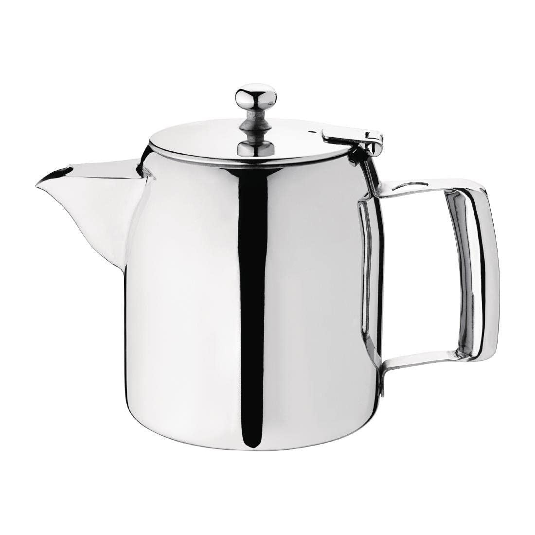 Stainless Steel Teapot 20oz Tea Pot Mirror Finish Hinged Lid Silver