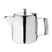 Stainless Steel Teapot 20oz Tea Pot Mirror Finish Hinged Lid Silver