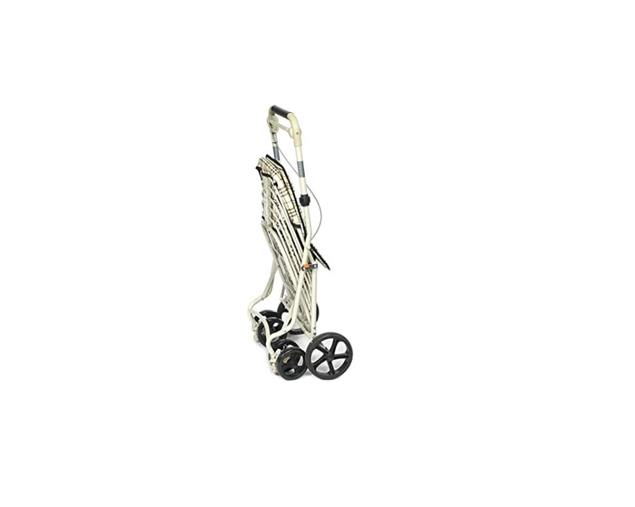 3 In 1 Shopping Trolley With Seat 4 Wheel Rollator Cart Navy