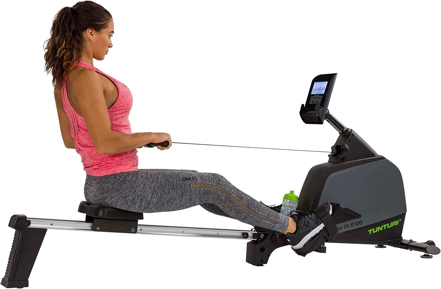 Foldable Rowing Machine Ergometer 24 Levels Water Resistance LCD Home 120KG