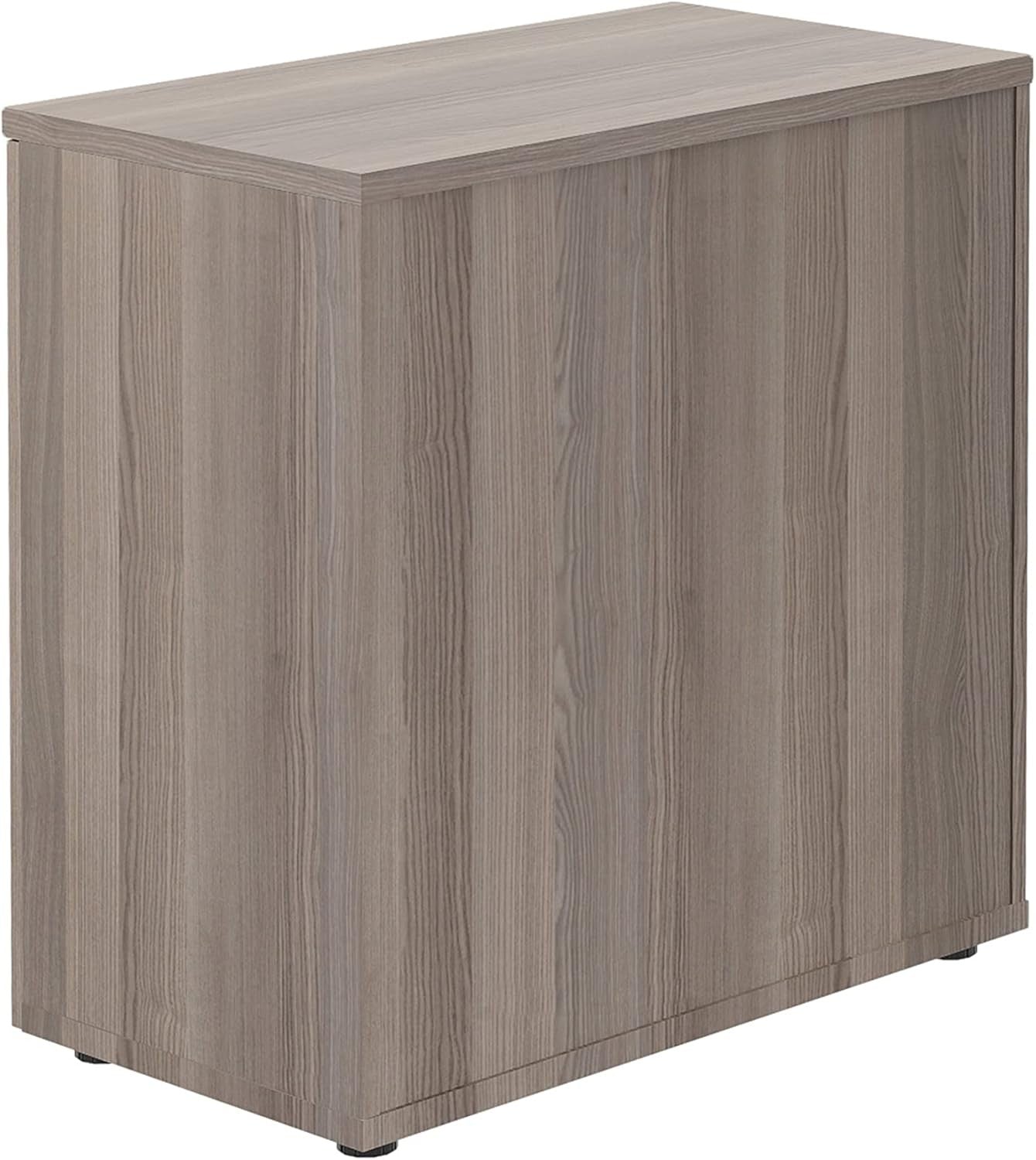 Grey Oak Office Cupboard Double Door Lockable Storage Cabinet with Shelf