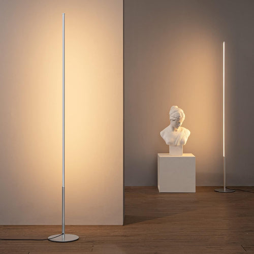 2 Pack LED Floor Lamps Dimmable Corner Standing Lights Minimalist Warm White
