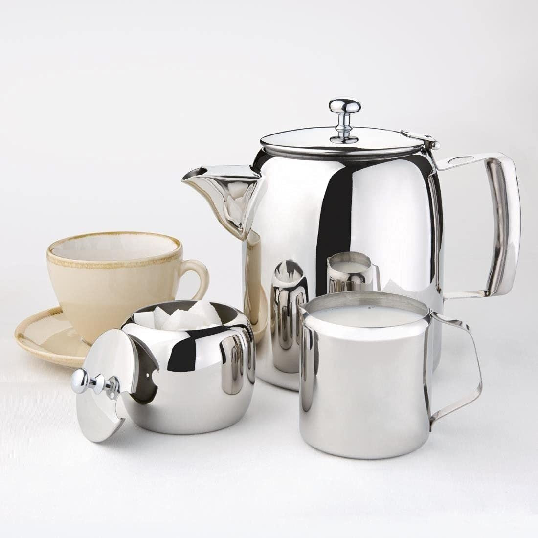 Stainless Steel Teapot 1.4L 50oz Mirror Finish Tea Pot Hinged Lid