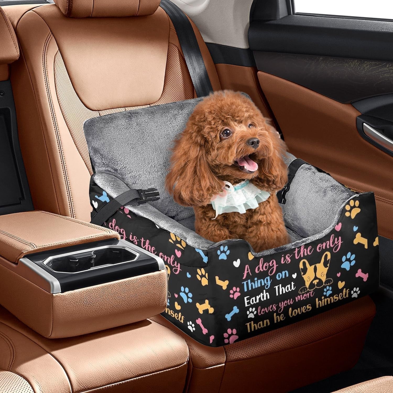Dog Booster Car Seat Small Medium Dogs Travel Bed Washable Cover 32lb