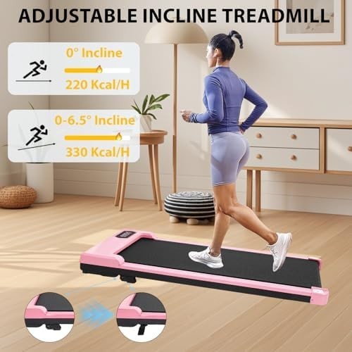 Compact Under Desk Treadmill 4-in-1 Adjustable Incline Walking Running Pad