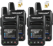 4G LTE POC Walkie Talkies 4 Pack Unlimited Range SIM Data Included