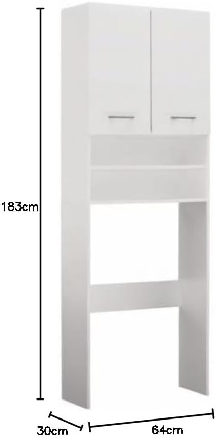 Over Washing Machine Storage Cabinet Bathroom Laundry Unit Shelves White