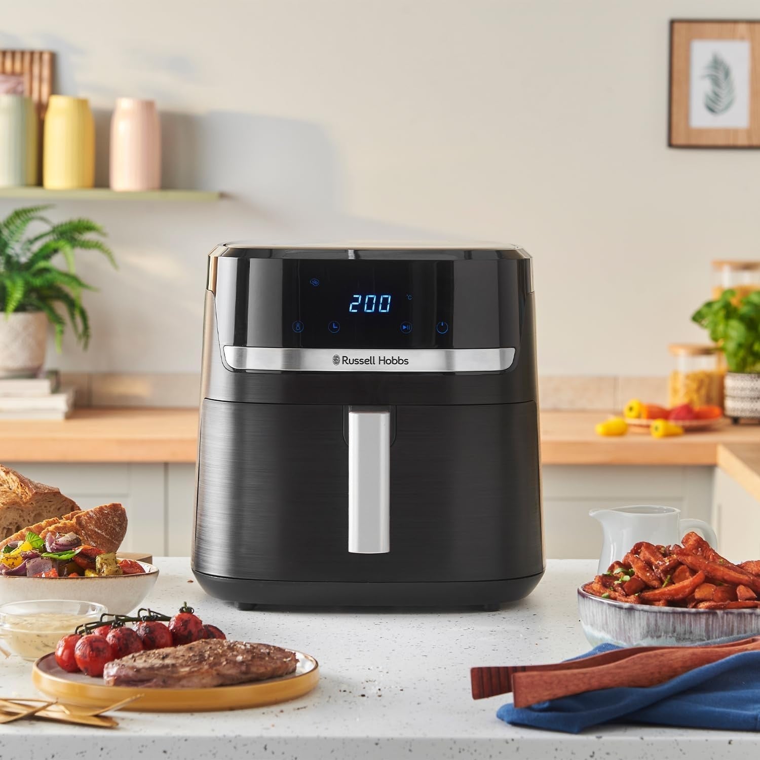 Large 8.3L Air Fryer 1800W Oil-Free Cooker 9-in-1 Rapid Air Crisp Bake Grill