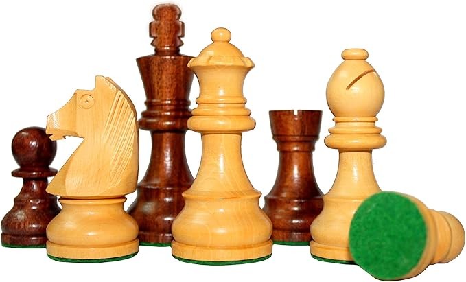 Luxury 3.75" Staunton Wooden Chess Pieces – Boxwood Figurine Set Collector