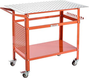 Welding Table 40"x24" 800lbs Capacity Mobile Workbench 5/8" Holes Storage