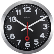 Silent Wall Clock Black 35cm Large Face Office Home Quartz Modern