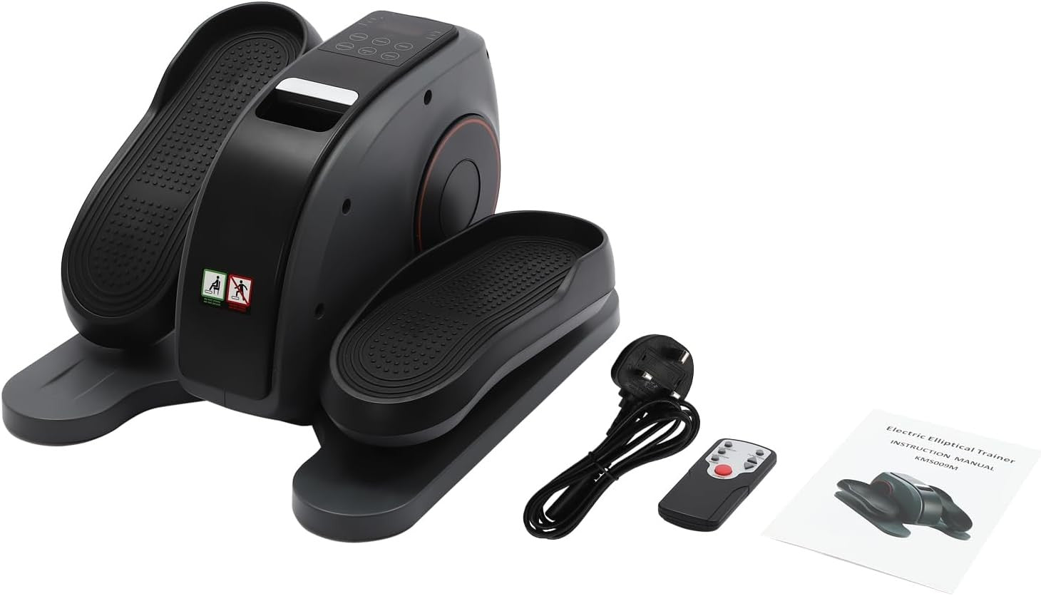 Under Desk Elliptical Trainer Quiet Electric Pedal Exerciser Auto Manual