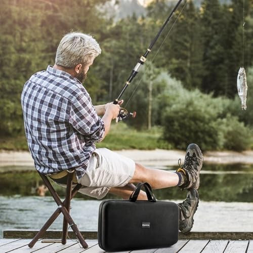 Carbon Fibre Telescopic Fishing Rod Reel Combo Kit with Bag 1.8M