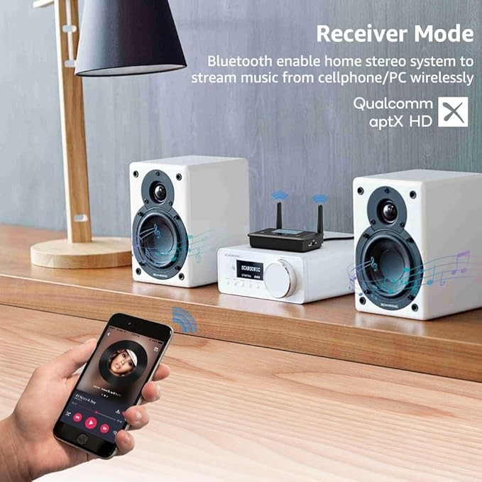 Bluetooth 5.3 Transmitter Receiver Long Range TV