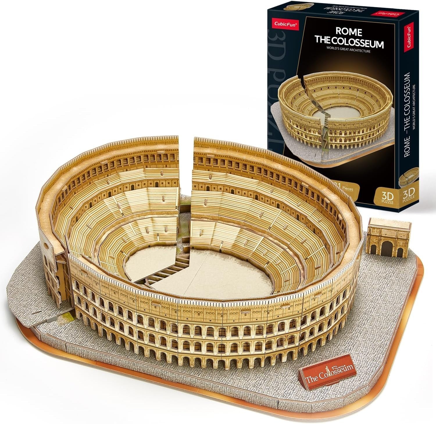 3D Rome Colosseum Puzzle Kit with Realistic Detail & Easy Assembly