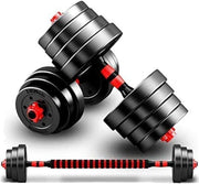 30KG Adjustable Dumbbell Barbell Set Non-Slip Home Gym Weight Training