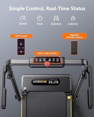 Foldable Walking Treadmill 12KM/H 10% Incline Home Gym LED Remote