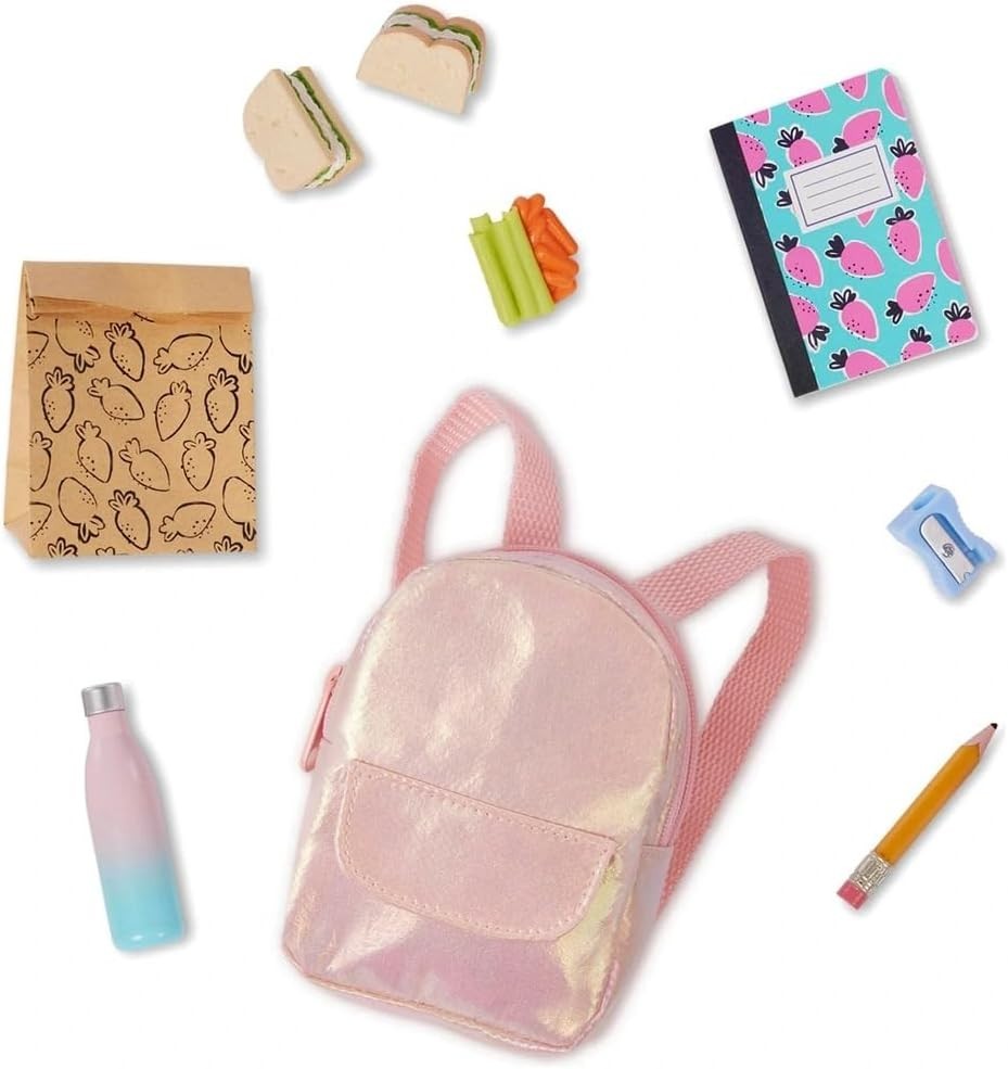 18in School Girl Doll Fashion Outfit Backpack Accessories Role Play