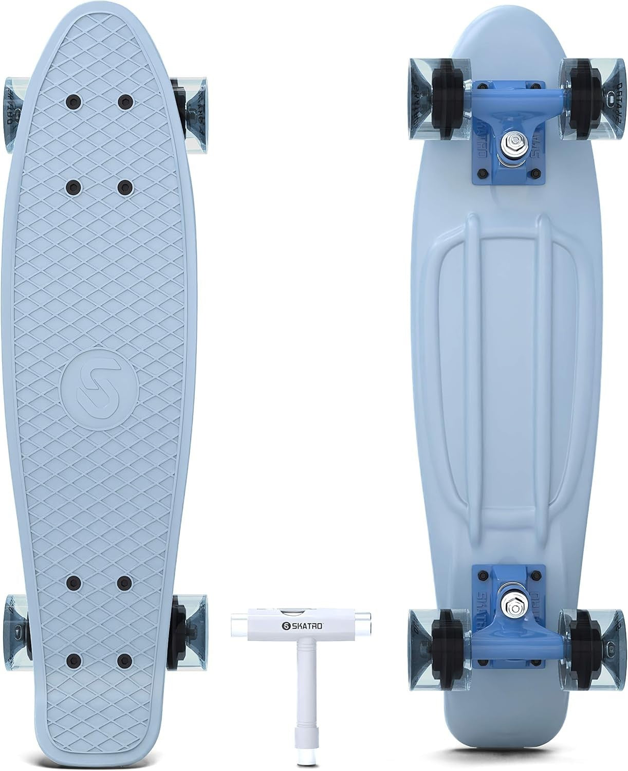 26cm Mini Cruiser Skateboard Rocky Mountain Retro Plastic Board