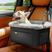 Elevated Dog Car Seat Booster Bed Small Dogs Safety Tether Travel Seat