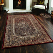 Classic Red Oriental Area Rug 200x290cm Soft Low Pile Luxury Living Room