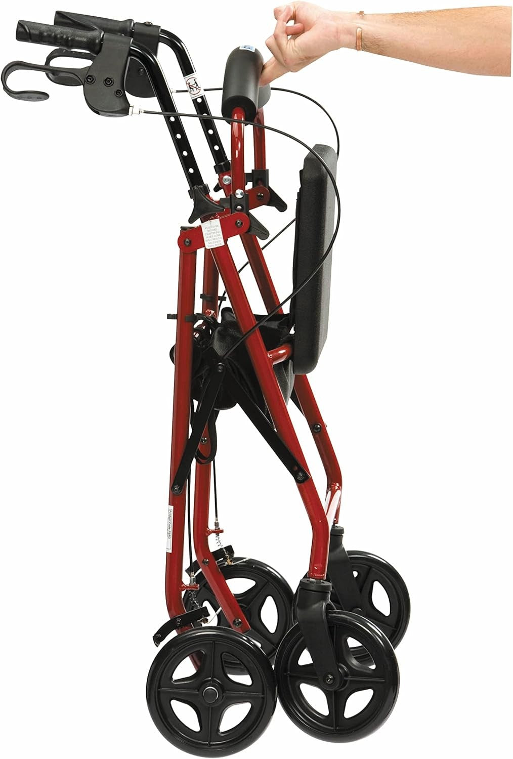 Lightweight 4 Wheel Rollator Walker with Seat Brakes Underseat
