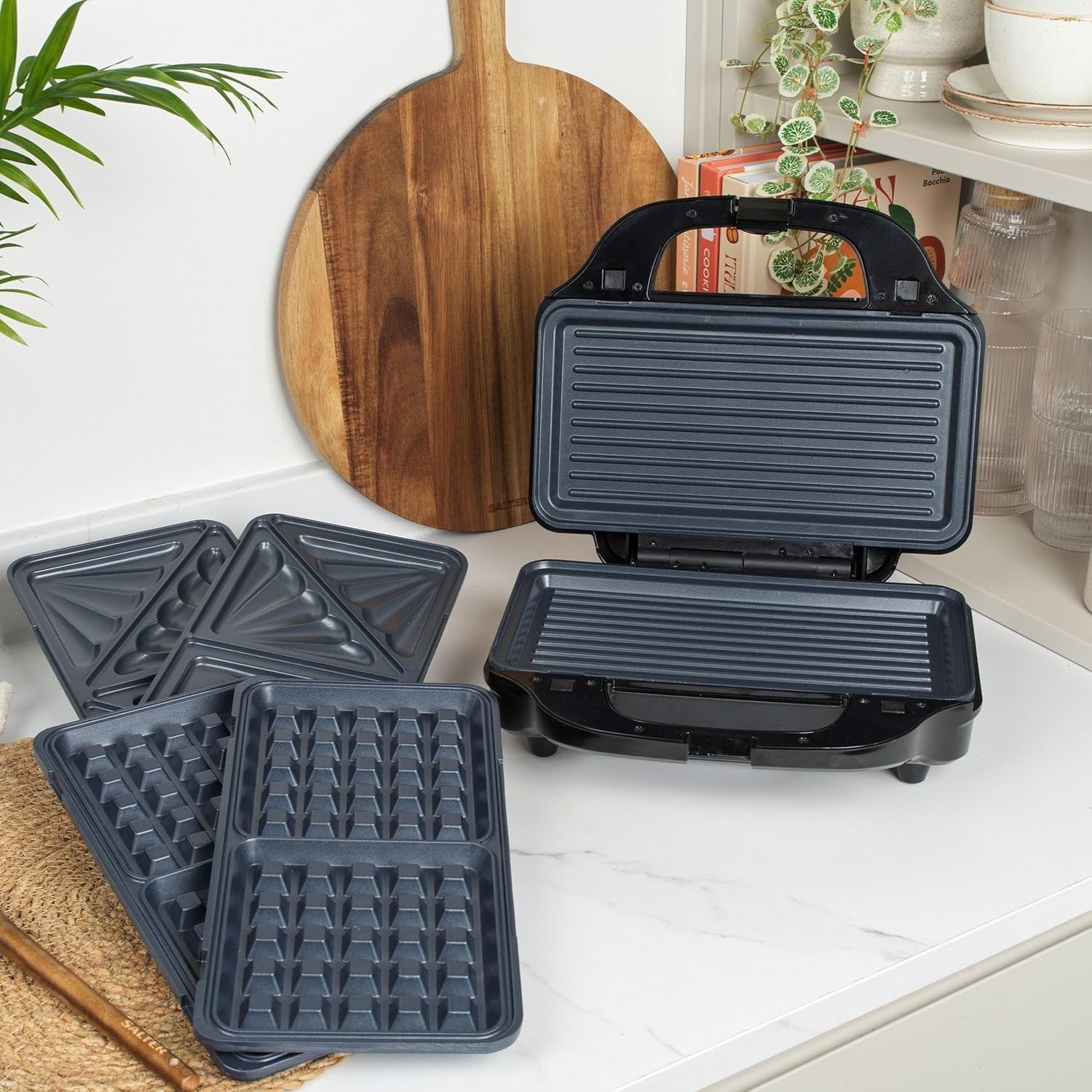 3 in 1 Snack Maker 900W Deep Fill Waffle Panini 26.4cm