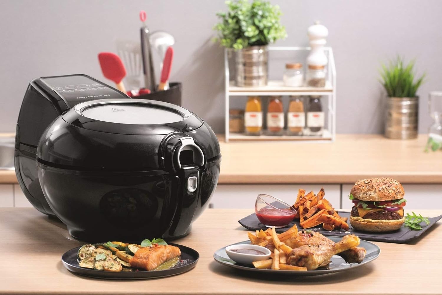 2-in-1 Hot Air Fryer XL 1.7kg 1500W 9 Programs Touchscreen No Oil