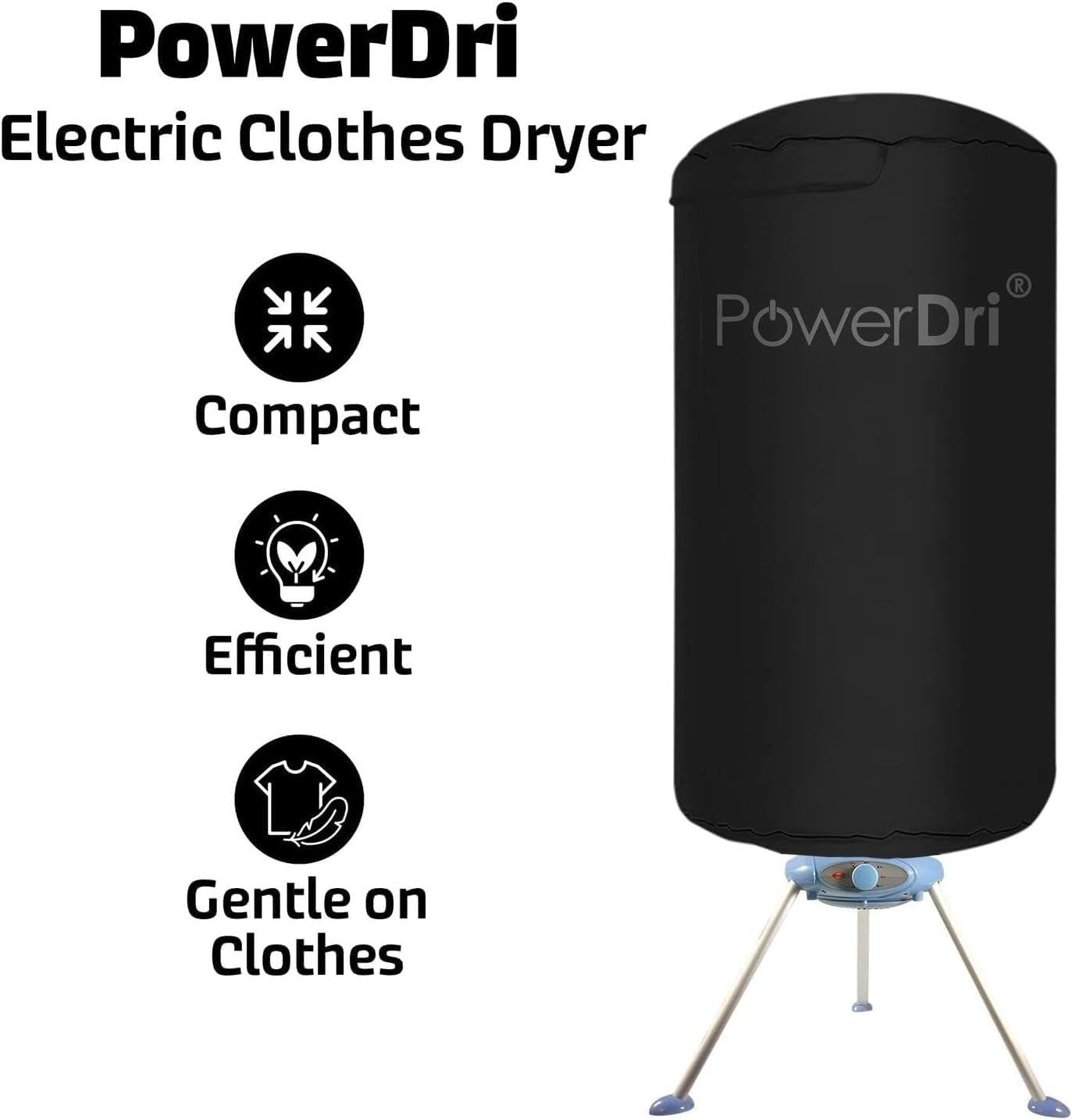 Portable Electric Clothes Dryer 1000W Hot Air Drying Pod 15kg Indoor