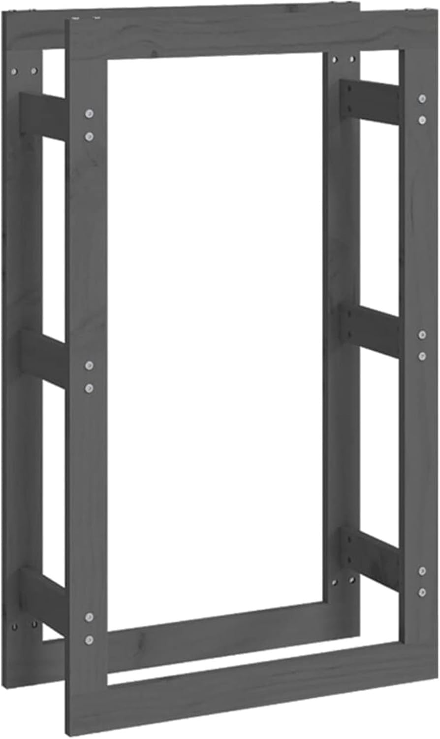 Heavy Duty Indoor Outdoor Wood Firewood Holder Rack 60x25x100cm Pine