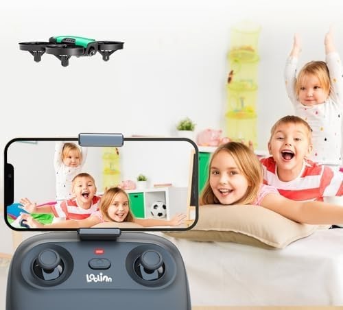 Mini Kids Drone with Adjustable Camera, Easy Fly, 2 Batteries & Crash Guard