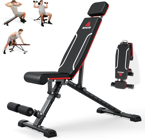 Heavy Duty Folding Weight Bench 400kg Incline Flat Adjustable Home Gym