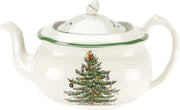 1.28L Porcelain Teapot Christmas Tree Design Tea Pot with Lid