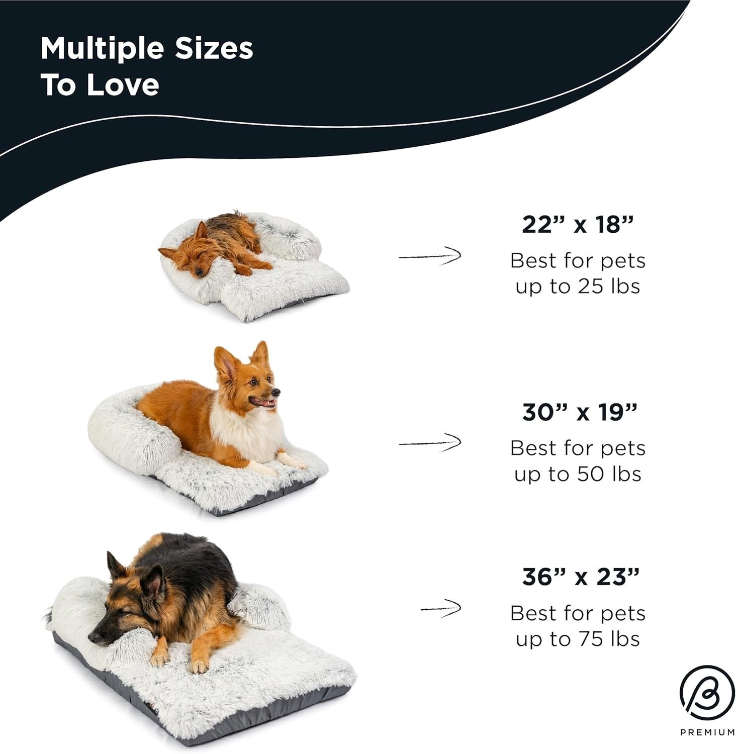 Orthopedic Dog Bed 30" Crate Pad Washable Bolster Waterproof