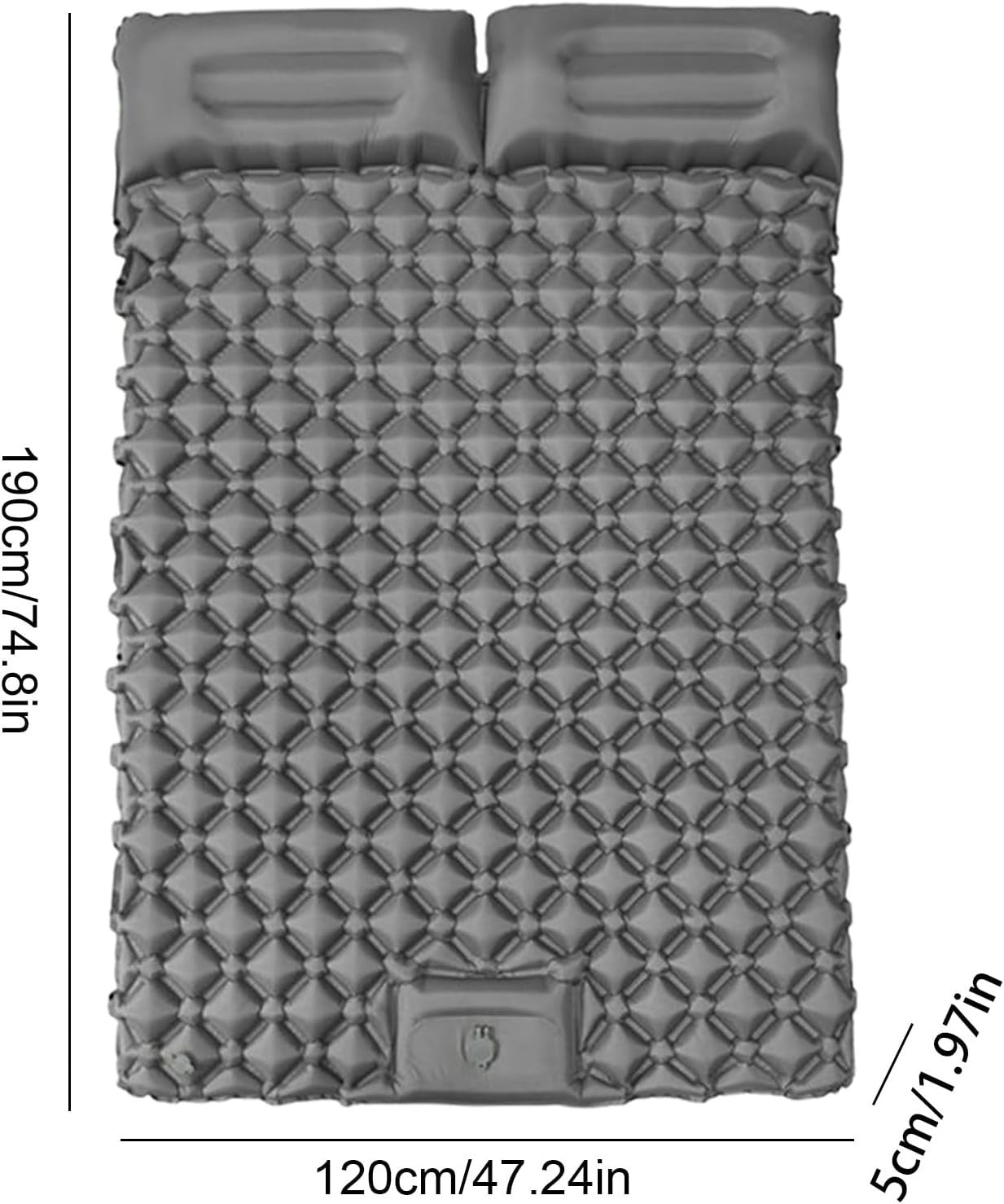 Double Inflatable Camping Sleeping Pad Waterproof Foldable 2 Person Mat