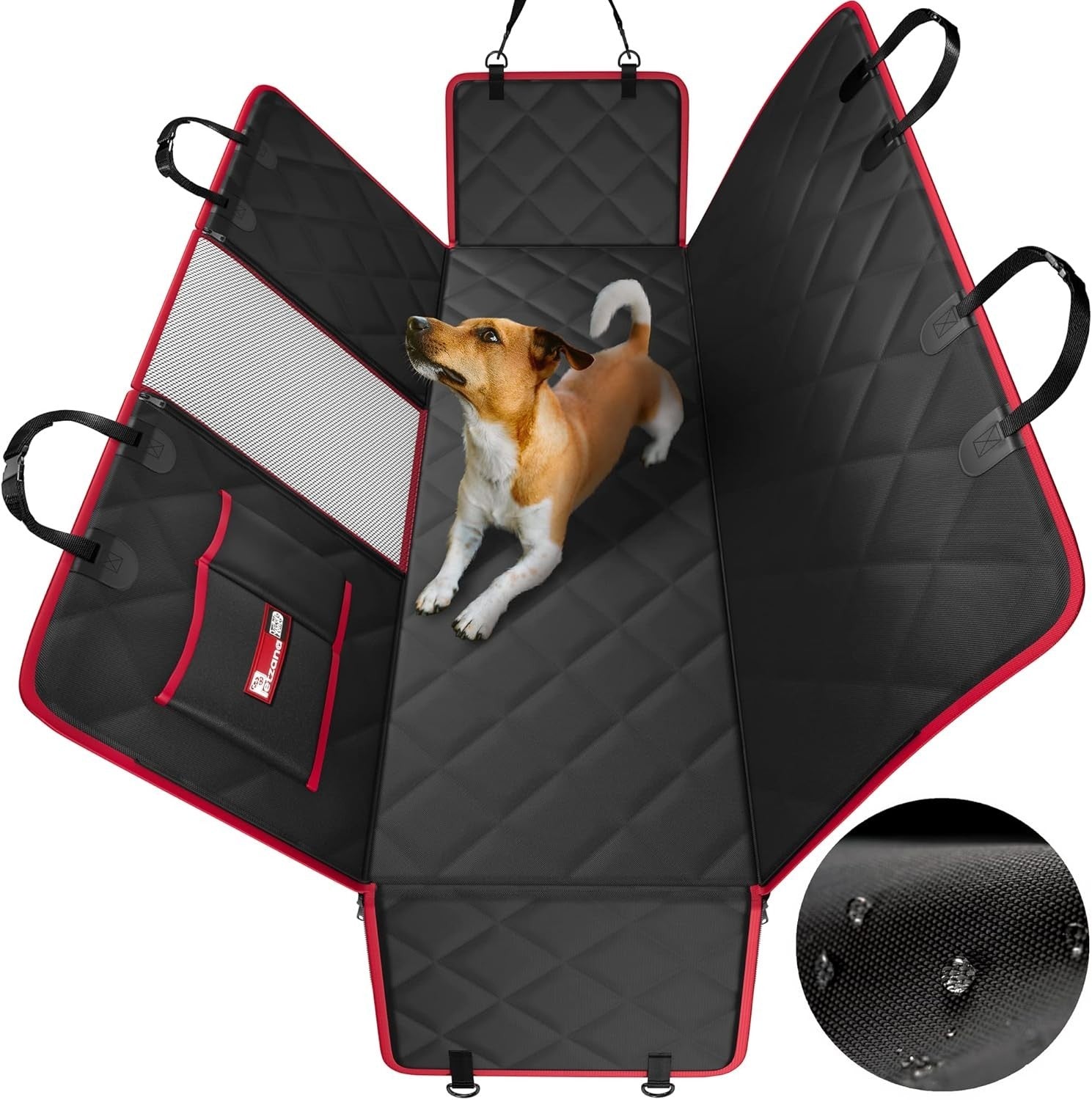 Waterproof Dog Car Hammock Back Seat Cover Mesh Window Non Slip
