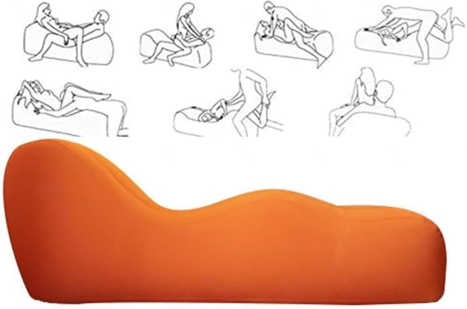 Electric Orange Inflatable Air Bed Mattress Quick Inflate Waterproof Camping