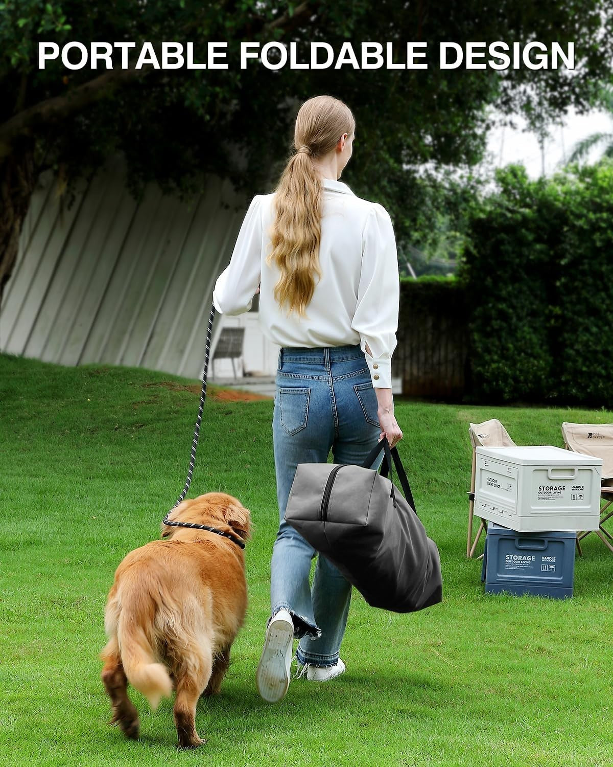Portable Foldable Soft Dog Crate Kennel 76x54x54cm with Mesh Windows Grey