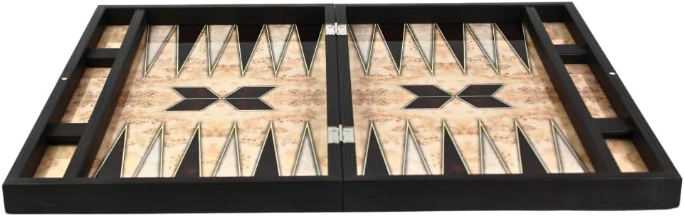 23 Inch Wooden Backgammon Set Luxury Board Game Modern Design for Adults
