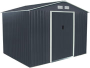 9x6FT Metal Garden Shed Outdoor Storage House with Lockable Sliding Door & Vents