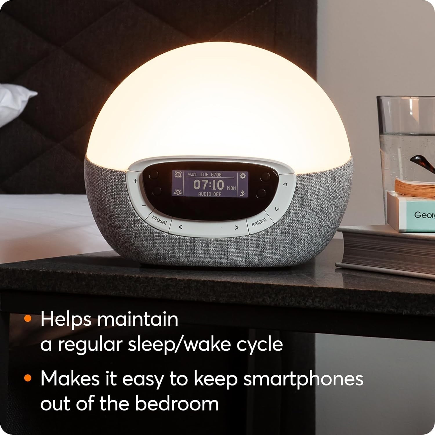 Sunrise Wake Up Alarm Clock Radio Dimmable Sleep Sounds Light Therapy