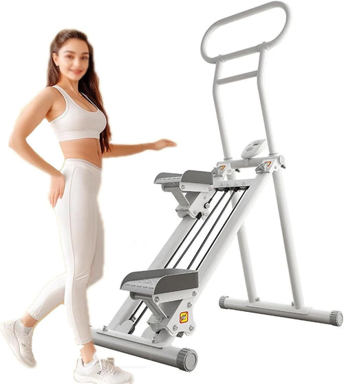 Foldable Vertical Climber Exercise Machine w/ LED Monitor & 264lb Capacity