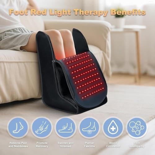 Red Light Foot & Leg Therapy Device 420 LED Infrared 4 Modes Adjustable
