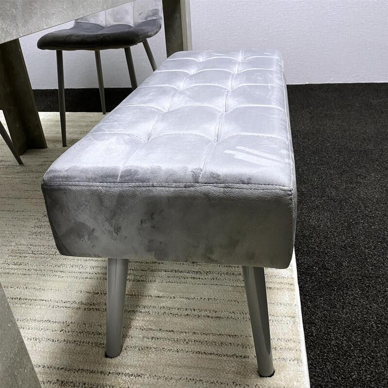 Grey Dining Table Set with 4 Chairs & 2 Benches – Modern Kitchen Room